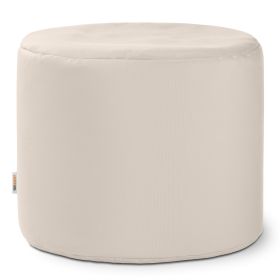 Jaxx Spring Indoor / Outdoor Bean Bag Pouf Ottoman, Pearl