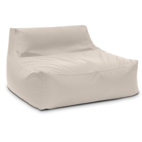 Jaxx Lavista Outdoor Bean Bag Loveseat / Modern Patio Sofa, Pearl