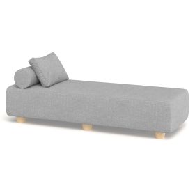 Jaxx Alvy Outdoor Sun Lounger – Luxurious Sunbed with Hevea Wood Feet, Sunbrella Granite