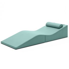 Jaxx Clermont Sun Lounger - Luxurious Waterproof Poolside Lounge & Outdoor Chaise - Marine Vinyl Waterfall Blue