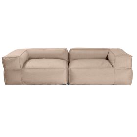 Baya Outdoor Modular Loveseat - Luxurious Soft Seating for Poolside or Hospitality, Petal