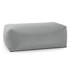 Coza Ottoman - Large Outdoor Pouf & Footrest - Sunbrella, Granite