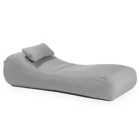 Arlo Outdoor Bean Bag Sun Lounger - Pool and Patio Chaise Recliner, Granite