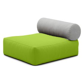 Jaxx Tybee Large Outdoor Lounge w/ Bolster - Sunbrella Lime