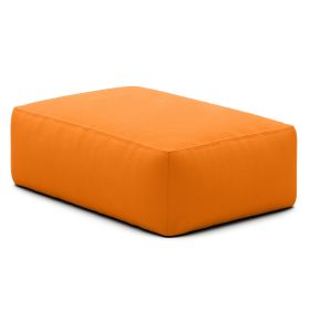 Jaxx Tybee Large Outdoor Ottoman (Ottoman Only) - Sunbrella - Sunbrella Tangerine