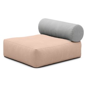 Jaxx Tybee Large Outdoor Lounge w/ Bolster and Ottoman - Sunbrella Petal