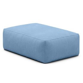 Jaxx Tybee Large Outdoor Ottoman (Ottoman Only) - Sunbrella - Sunbrella Ocean Blue