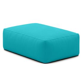 Jaxx Tybee Large Outdoor Ottoman (Ottoman Only) - Sunbrella - Sunbrella Cancun Blue