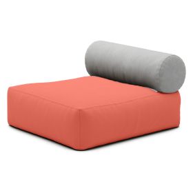 Jaxx Tybee Large Outdoor Lounge w/ Bolster - Sunbrella Flamingo