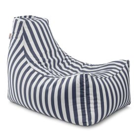 Jaxx Juniper Outdoor Bean Bag Patio Chair & Poolside Lounge, Navy Striped
