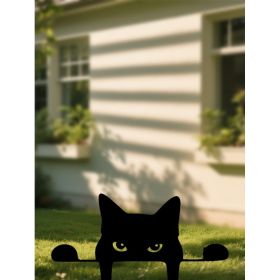Pawsitively Purrfect Whimsical Metal Cat Garden or Fence Decor (Option: Gardening decoration)