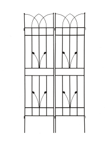 4 Pack Metal Garden Trellis 71" x 17.7" Rustproof Trellis for Climbing Plants Outdoor Flower Support Black (Color: as Pic)